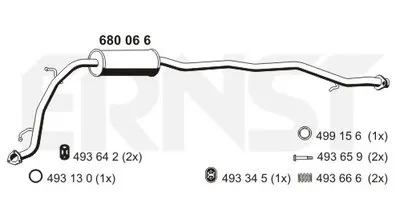 Средний глушитель выхлопных газов ERNST купить
