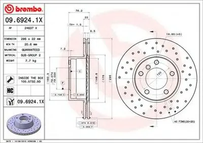 Тормозной диск BREMBO XTRA LINE BREMBO купить