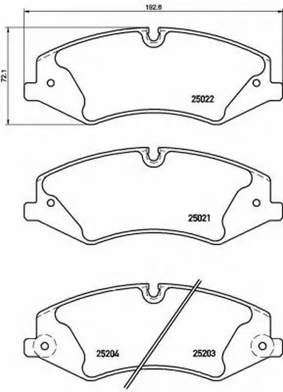 Комплект тормозных колодок, дисковый тормоз BREMBO купить