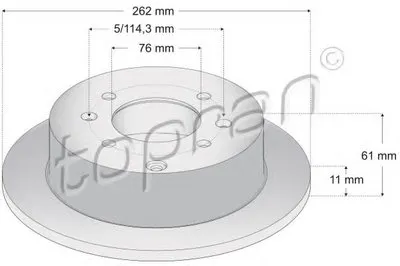 Тормозной диск COATED TOPRAN купить