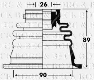 Пыльник, приводной вал BORG & BECK купить