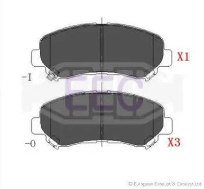 Комплект тормозных колодок, дисковый тормоз EEC купить