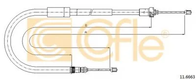Трос, стояночная тормозная система COFLE купить