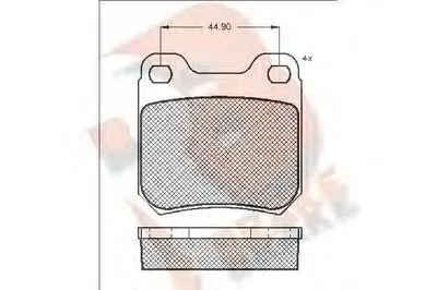 Комплект тормозных колодок, дисковый тормоз R BRAKE купить