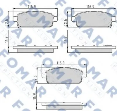 Комплект тормозных колодок, дисковый тормоз FOMAR Friction купить