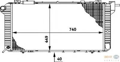Радиатор, охлаждение двигателя BEHR HELLA SERVICE HELLA купить