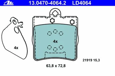 Комплект тормозных колодок, дисковый тормоз ATE Ceramic ATE купить