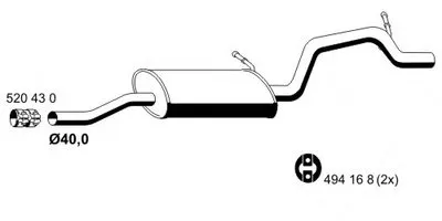 Глушитель выхлопных газов конечный ERNST купить