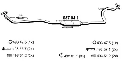 Средний глушитель выхлопных газов Set ERNST купить