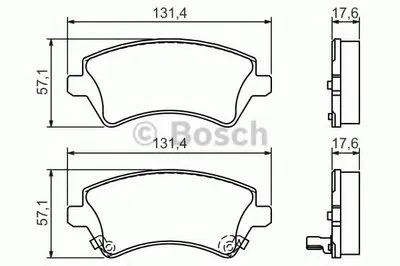 Комплект тормозных колодок, дисковый тормоз BOSCH купить