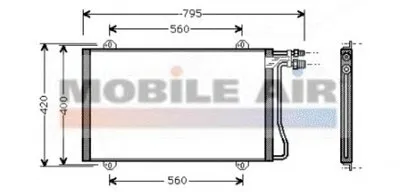 Конденсатор, кондиционер VAN WEZEL купить