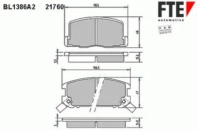 Комплект тормозных колодок, дисковый тормоз FTE купить