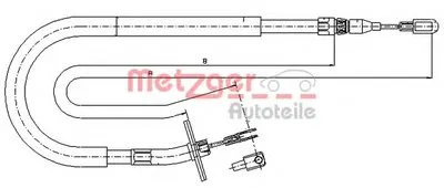 Трос, стояночная тормозная система COFLE METZGER купить
