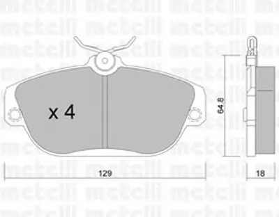 Комплект тормозных колодок, дисковый тормоз METELLI купить