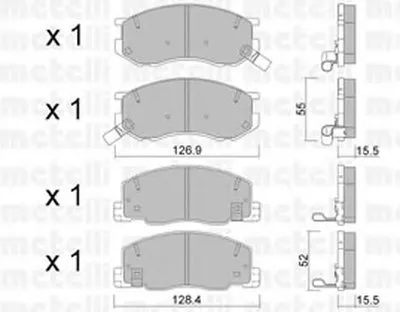Комплект тормозных колодок, дисковый тормоз METELLI купить