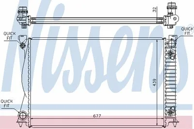 Радиатор, охлаждение двигателя NISSENS купить