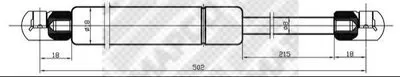Газовая пружина, крышка багажник MAPCO купить