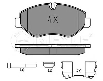 Комплект тормозных колодок, дисковый тормоз MEYLE купить