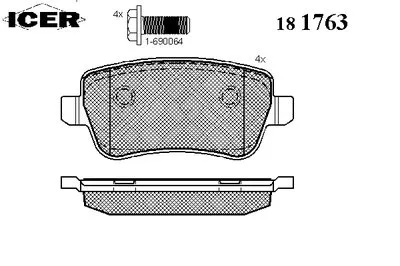 Комплект тормозных колодок, дисковый тормоз ICER купить