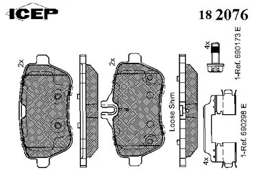Комплект тормозных колодок, дисковый тормоз ICER купить