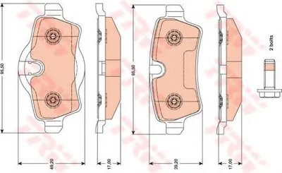 Комплект тормозных колодок, дисковый тормоз COTEC TRW купить