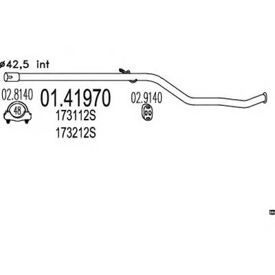 Труба выхлопного газа MTS купить