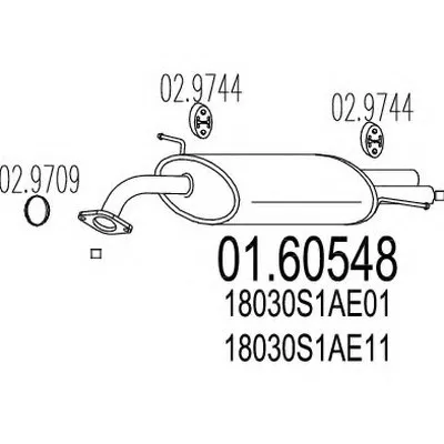 Глушитель выхлопных газов конечный MTS купить