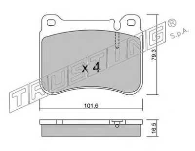 Комплект тормозных колодок, дисковый тормоз TRUSTING купить