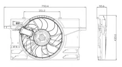 Вентилятор, охлаждение двигателя NRF купить