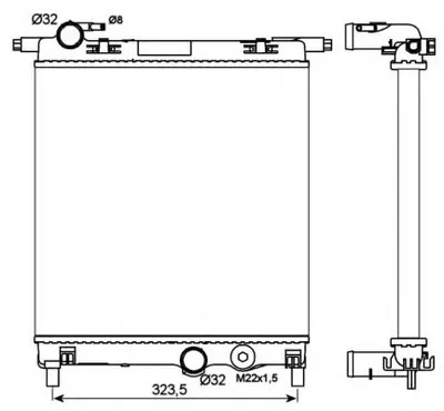 Радиатор, охлаждение двигателя NRF купить