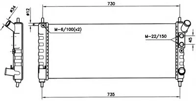 Радиатор, охлаждение двигателя NRF купить