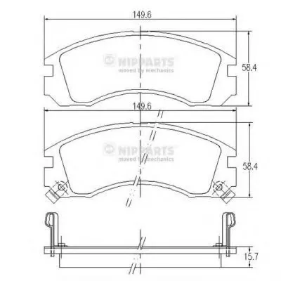 Комплект тормозных колодок, дисковый тормоз NIPPARTS купить