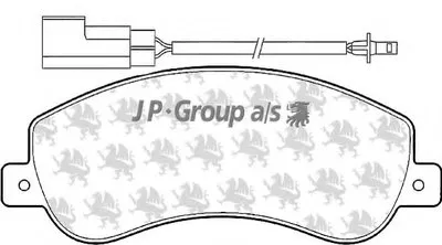 Комплект тормозных колодок, дисковый тормоз QH JP GROUP купить