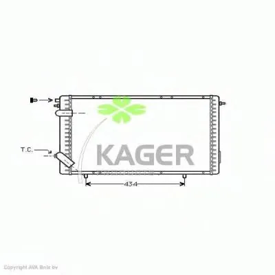 Радиатор, охлаждение двигателя KAGER купить
