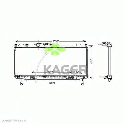 Радиатор, охлаждение двигателя KAGER купить