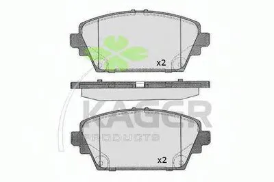 Комплект тормозных колодок, дисковый тормоз KAGER купить