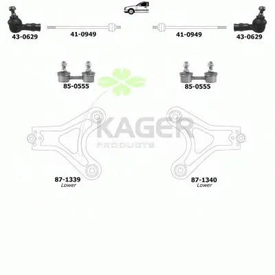 Подвеска колеса KAGER купить