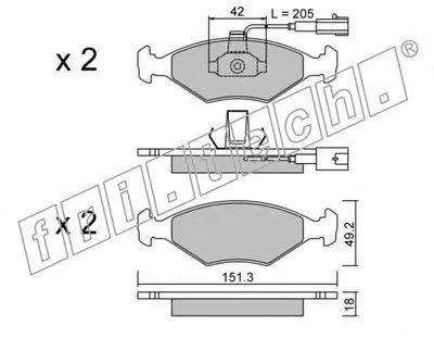 Комплект тормозных колодок, дисковый тормоз fri.tech. купить