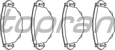 Комплект тормозных колодок, дисковый тормоз TOPRAN купить
