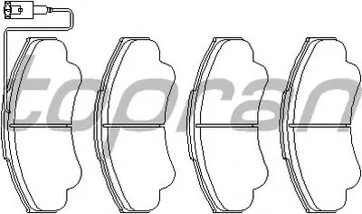 Комплект тормозных колодок, дисковый тормоз TOPRAN купить