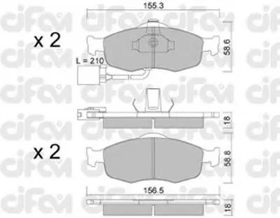 Комплект тормозных колодок, дисковый тормоз CIFAM купить