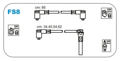 Комплект проводов зажигания JANMOR купить