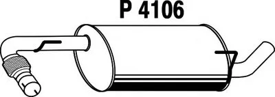Средний глушитель выхлопных газов FENNO купить