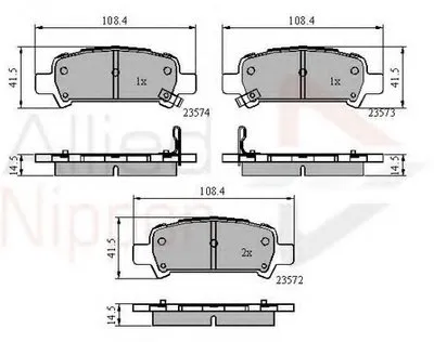 Комплект тормозных колодок, дисковый тормоз ANL Braking COMLINE купить