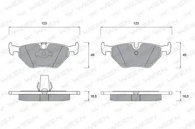 Комплект тормозных колодок, дисковый тормоз WEEN купить