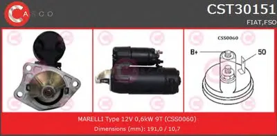 Стартер REMANUFACTURED SERIES CASCO купить