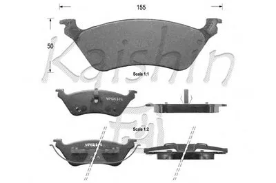 Комплект тормозных колодок, дисковый тормоз KAISHIN купить
