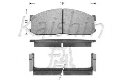 Комплект тормозных колодок, дисковый тормоз KAISHIN купить