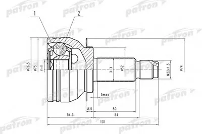 Шарнирный комплект, приводной вал PATRON купить