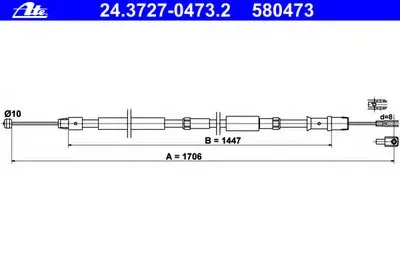 Трос, стояночная тормозная система ATE купить